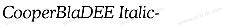 CooperBlaDEE Italic字体转换